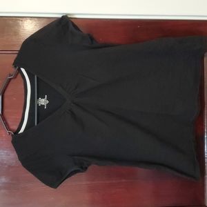 Faded glory black vneck tee XL